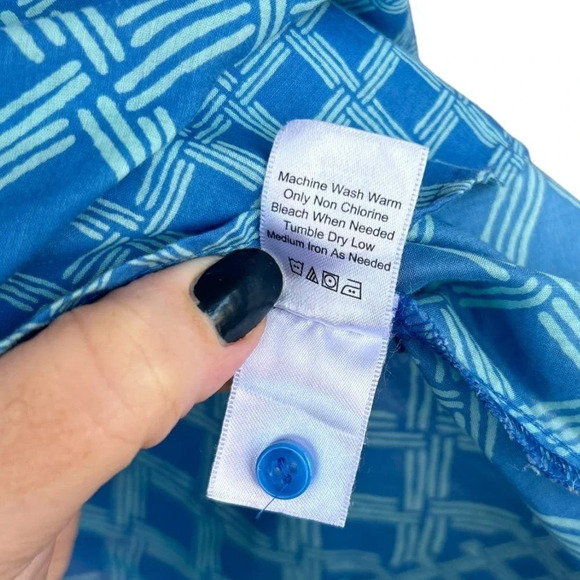 Coldwater Creek Women's Blue Lightweight Vacation 100% COTTON Tunic Size 6-8 - Picture 5 of 6